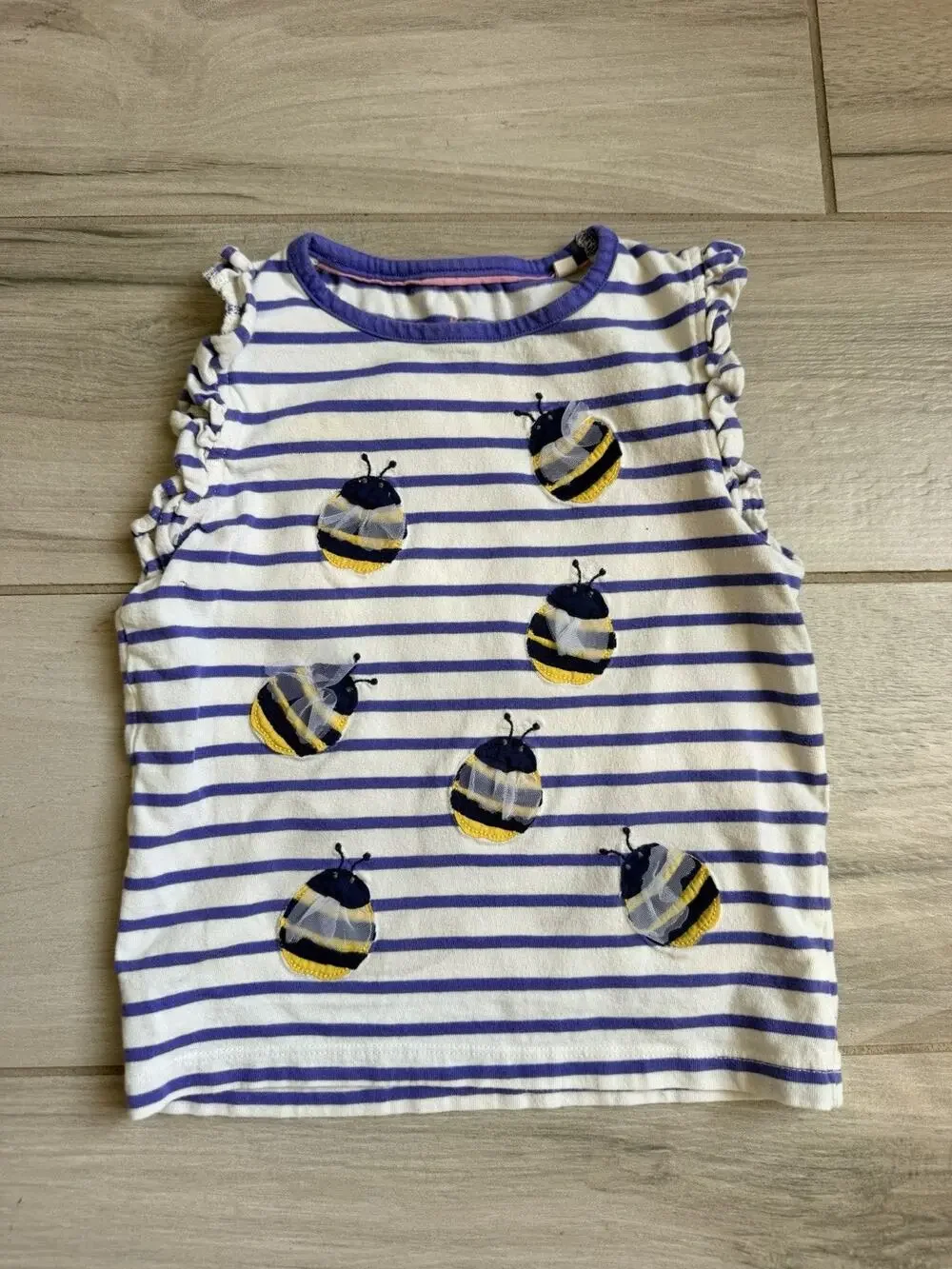 Mini Boden Bee Flutter Sleeve Tank Top Shirt 4-5 Years